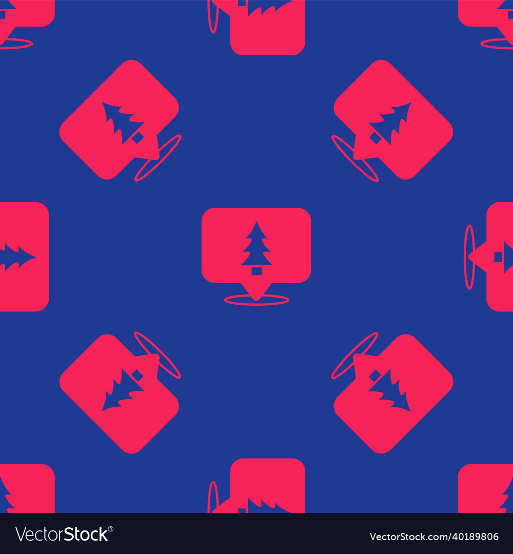 Red location of the forest on a map icon isolated
