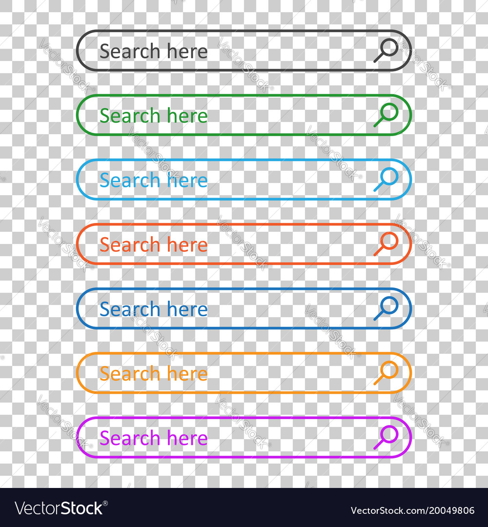 Search bar field set interface elements