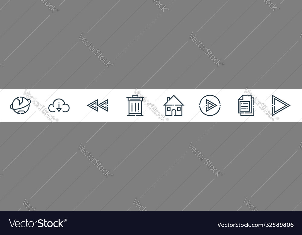 Web essentials line icons linear set quality vector image Web essentials line icons linear set quality