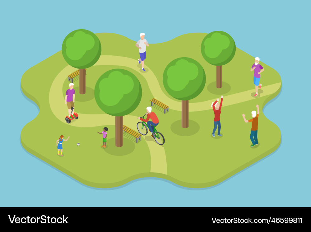 3d isometric flat conceptual Royalty Free Vector Image