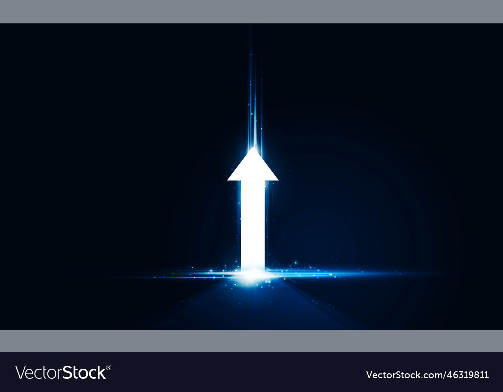 Abstract speed lightning arrow up technology