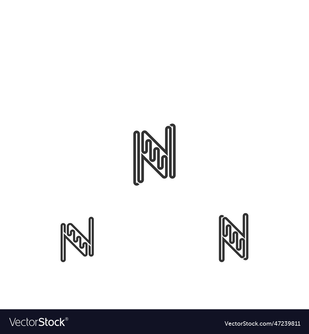 alphabet-initials-logo-nn-n-royalty-free-vector-image