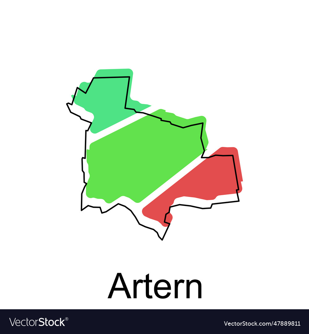 Artern map of the germany country borders Vector Image