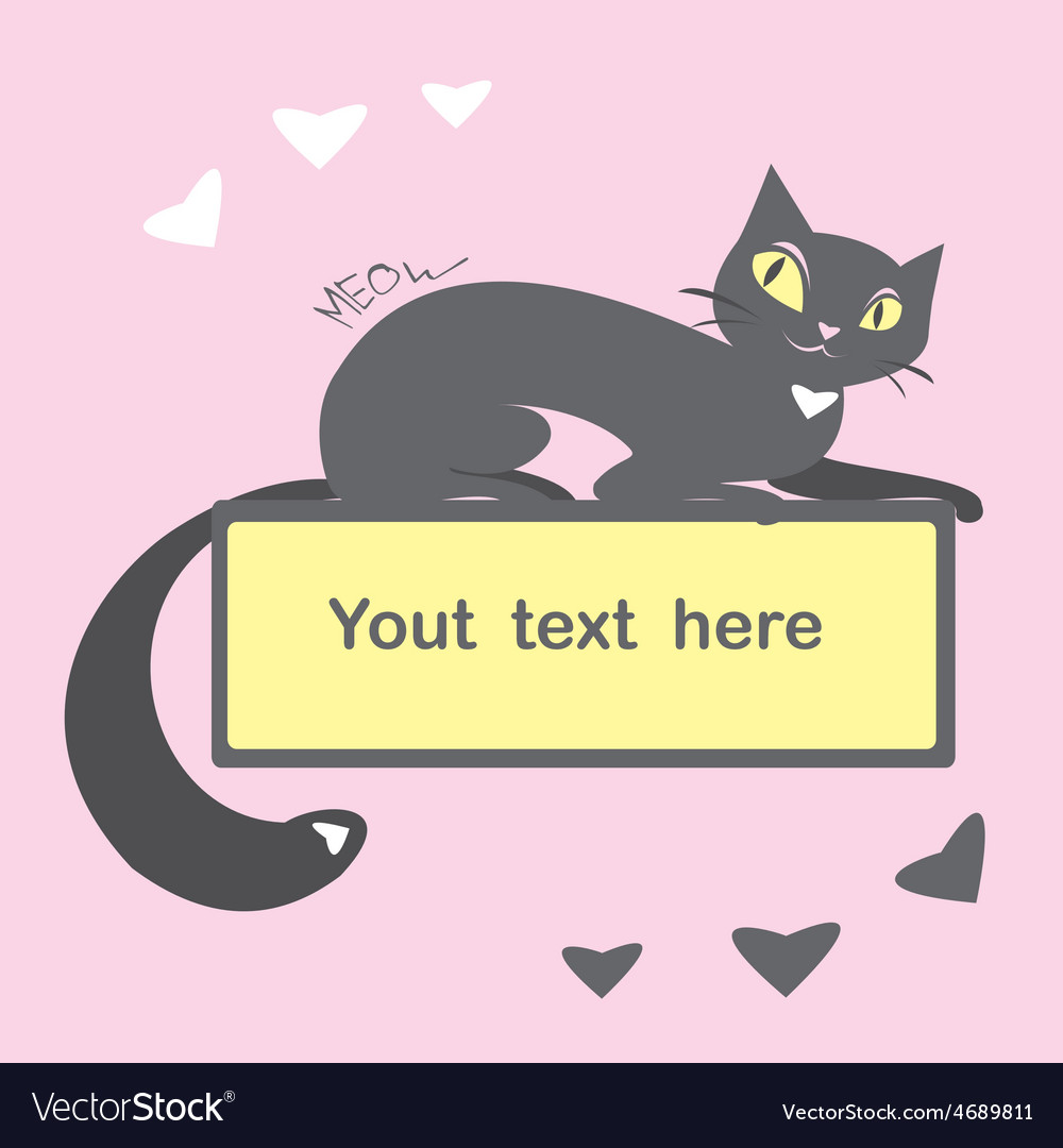 Background with black cat and space for text