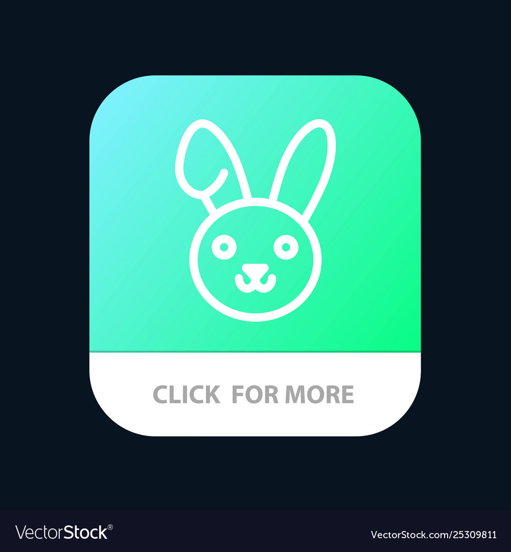 Bunny easter rabbit mobile app button android