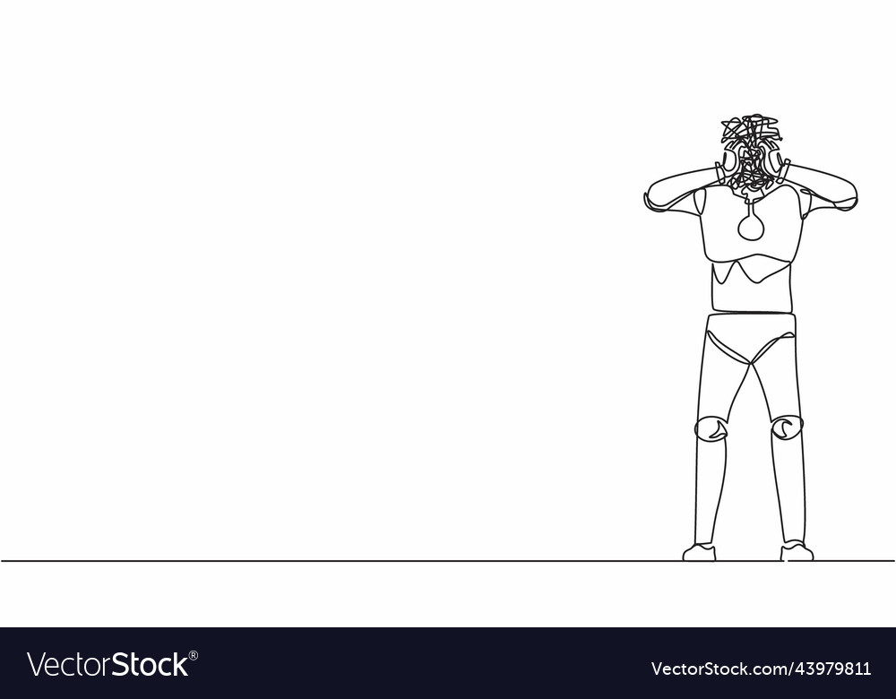 Continuous one line drawing robot with round