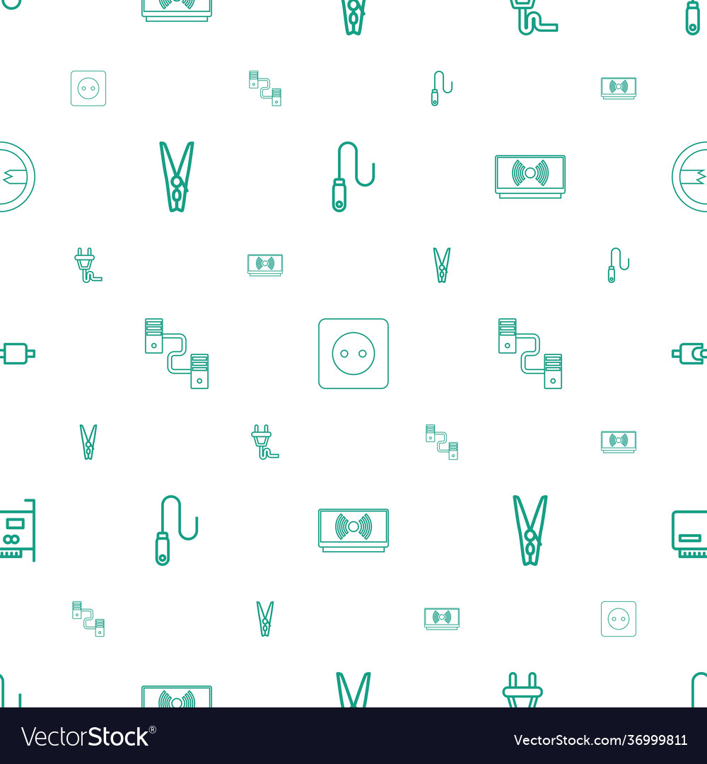 Cord icons pattern seamless white background