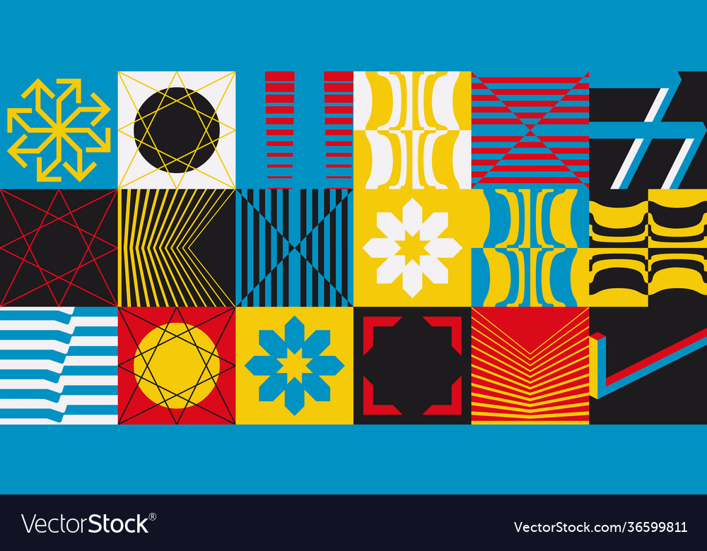 Deconstructed abstract pattern design vector image Deconstructed abstract pattern design
