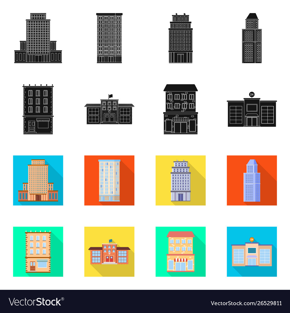 Design municipal and center icon set