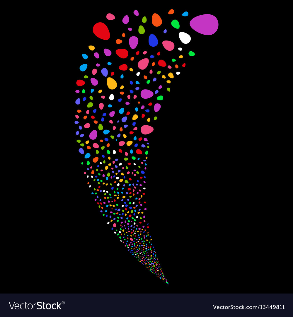 Egg random stream vector image Egg random stream