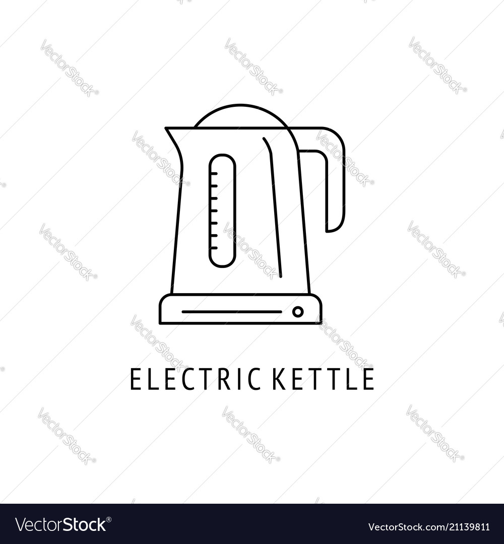 Electric kettle kitchen appliances icon