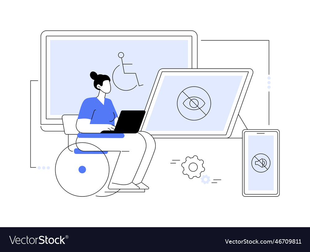 Electronic accessibility abstract concept Vector Image