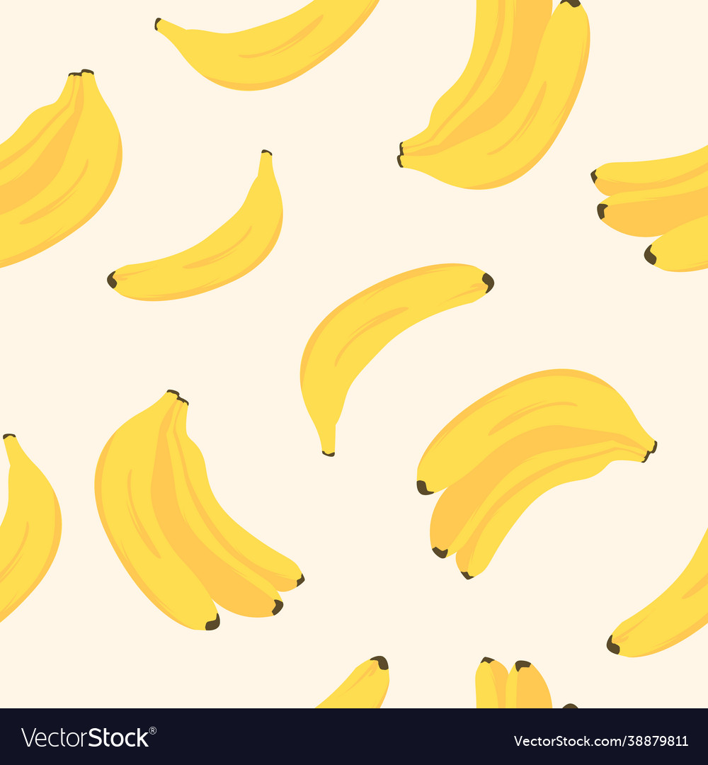 Flat design bananas seamless pattern background