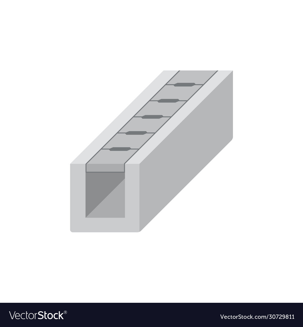 Gutter shape icon vector image Gutter shape icon
