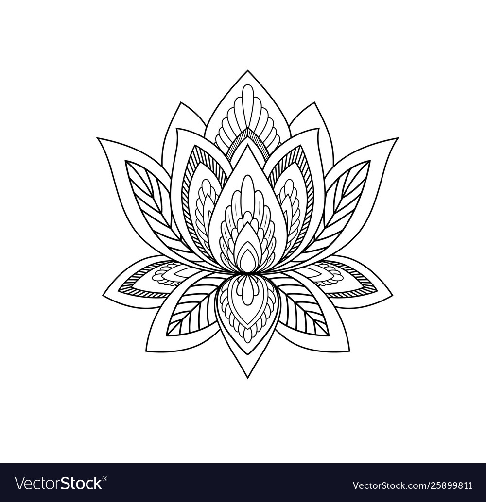 Lotus Blume Bild in ethnischen orientalischen und i