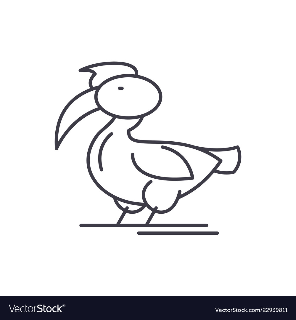 Pelican line icon concept linear