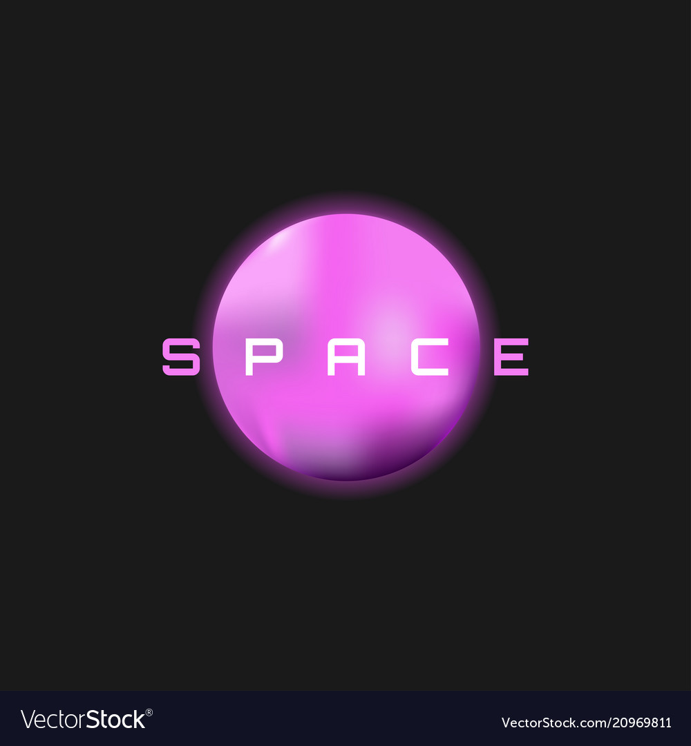 Planet logo space poster and a template vector image Planet logo space poster and a template