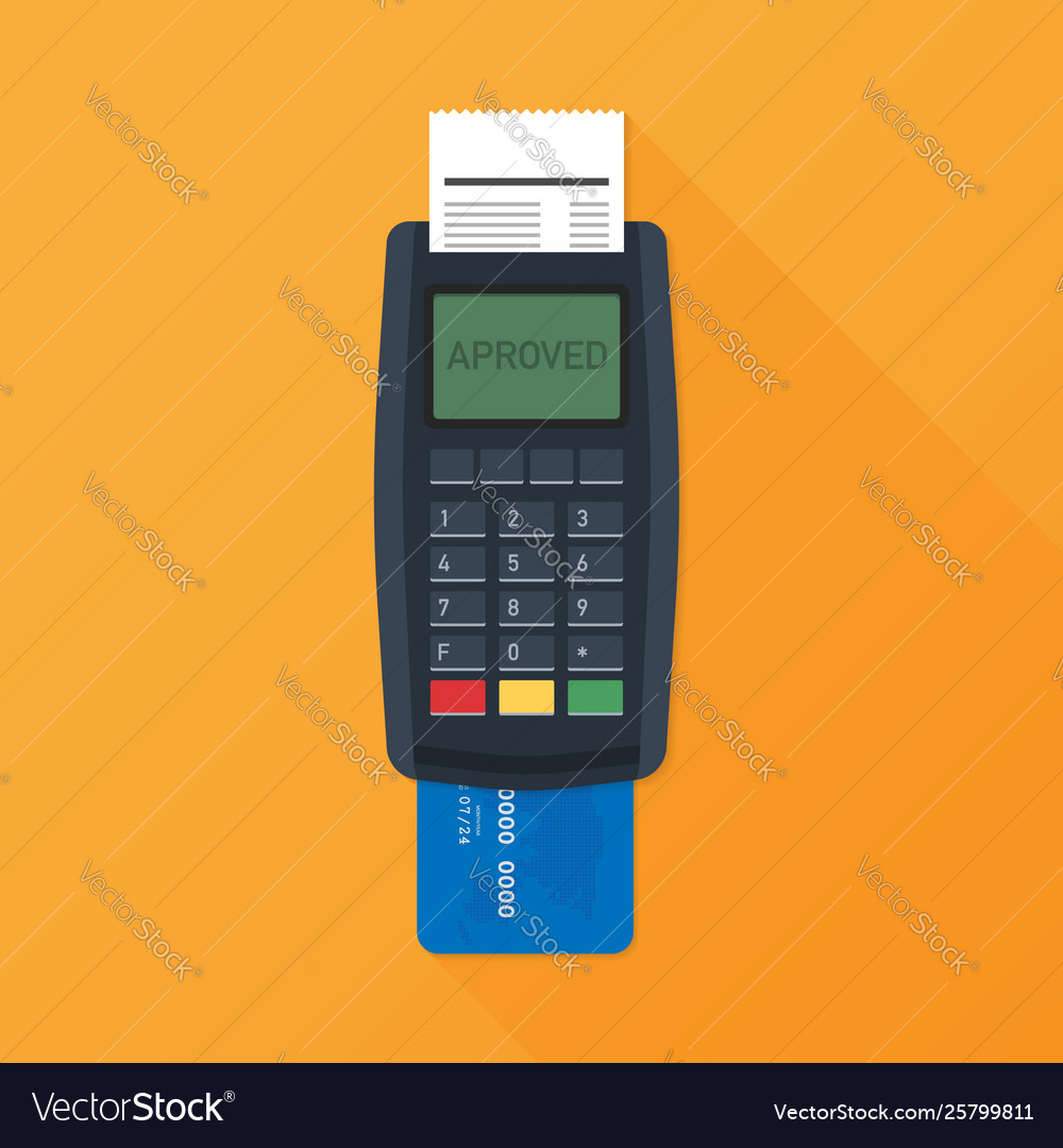 Pos Terminal Zahlung mit Empfang