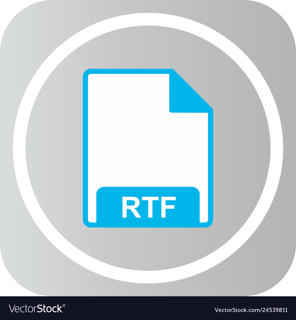 Rtf icon Royalty Free Vector Image - VectorStock