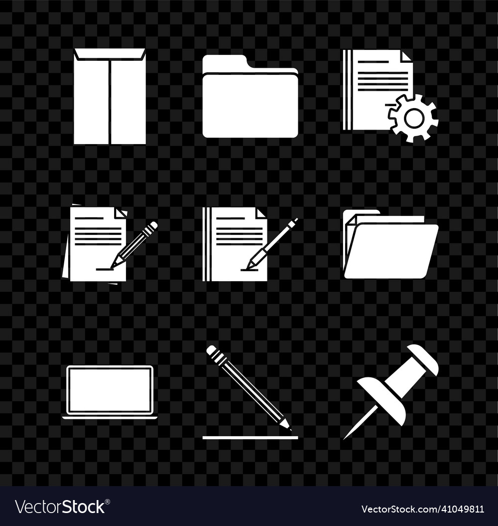 Set envelope document folder settings with gears