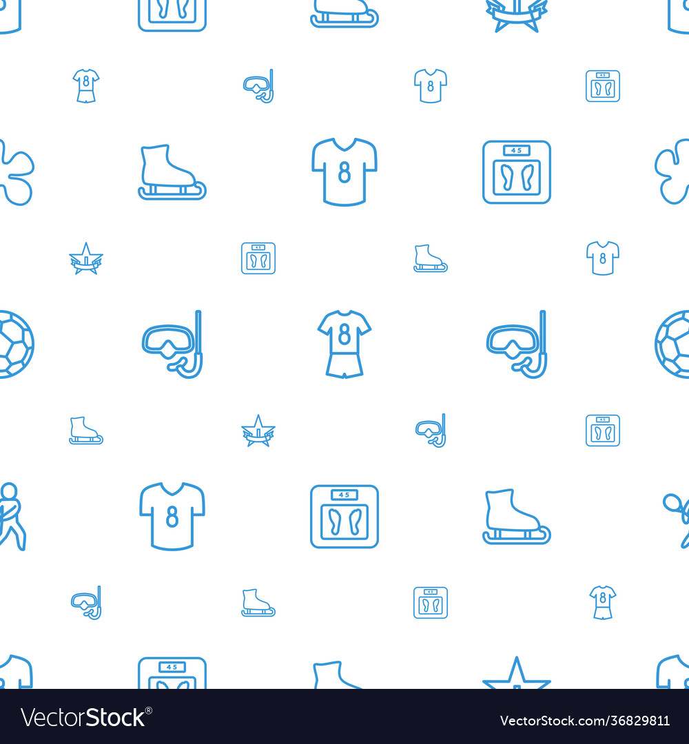 Sport icons pattern seamless white background