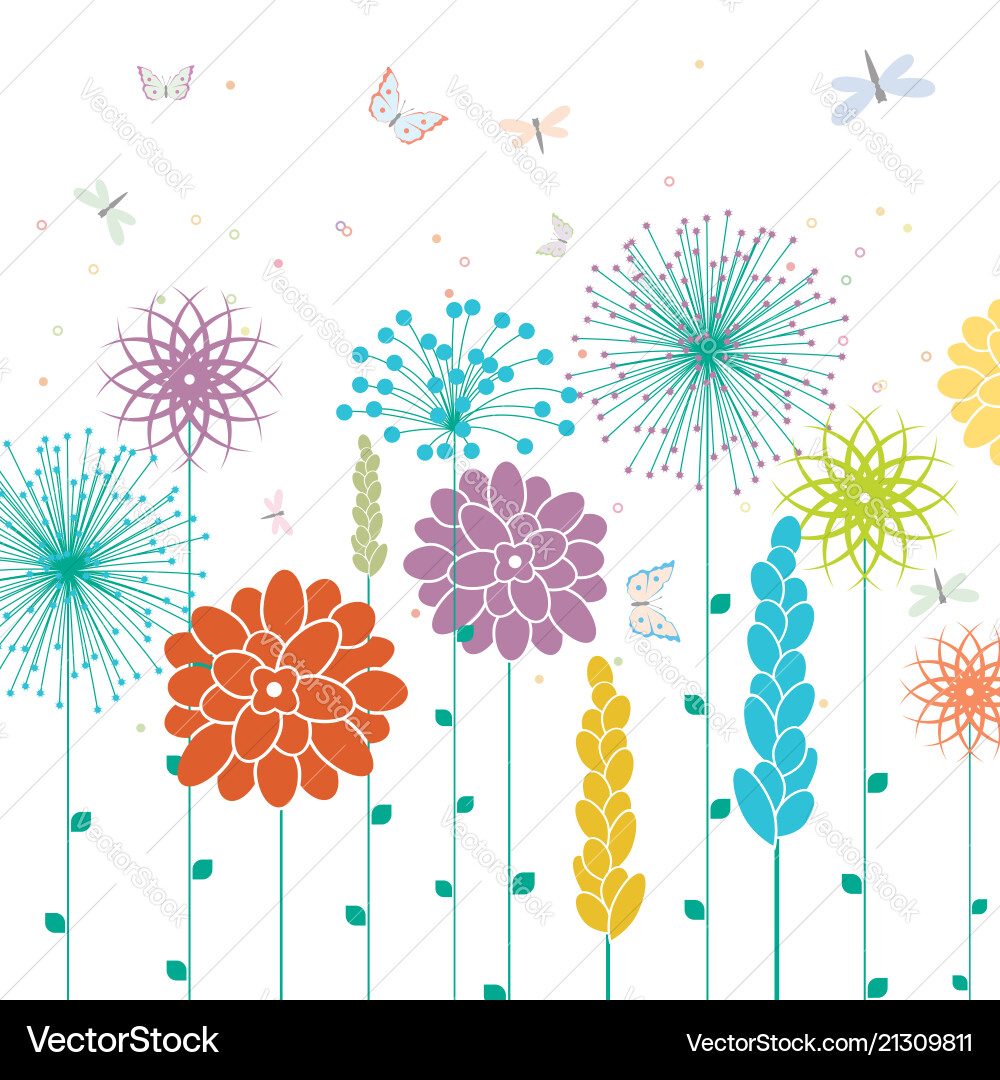 Spring flowers Royalty Free Vector Image - VectorStock