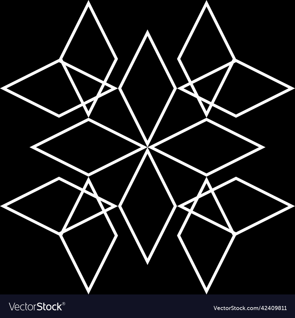 Tile pattern with black and white background vector image Tile pattern with black and white background