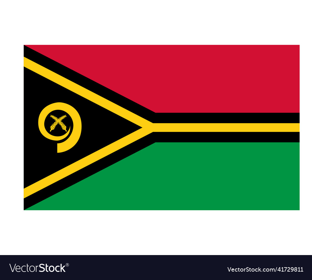 Vanuatu Flag National Oceania Emblem Symbol Icon Vector Image