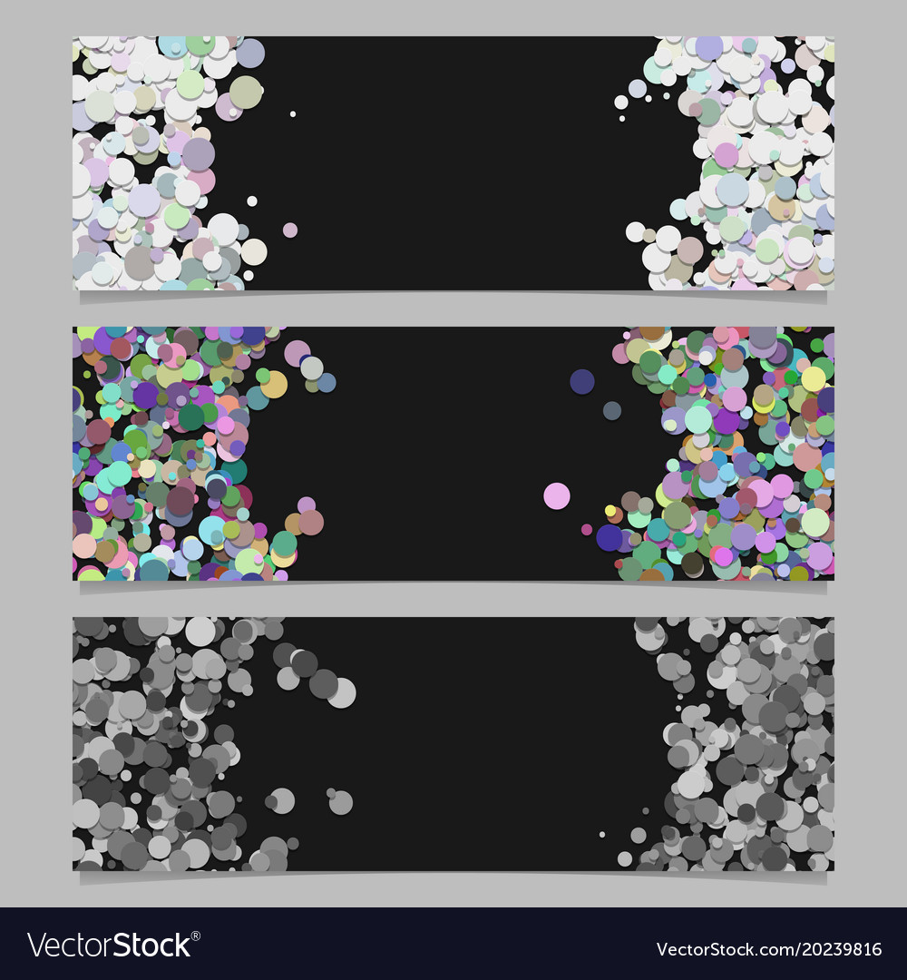 Abstract banner template set with colored dots