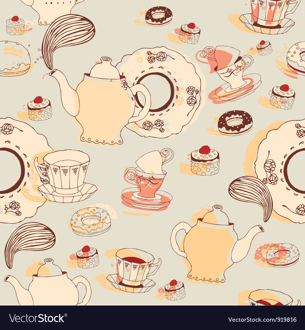 Afternoon tea pattern background