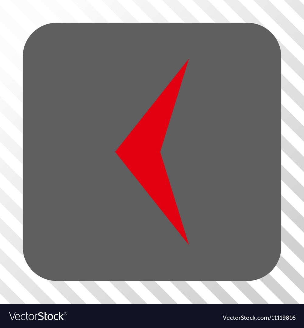 Arrowhead left rounded square button
