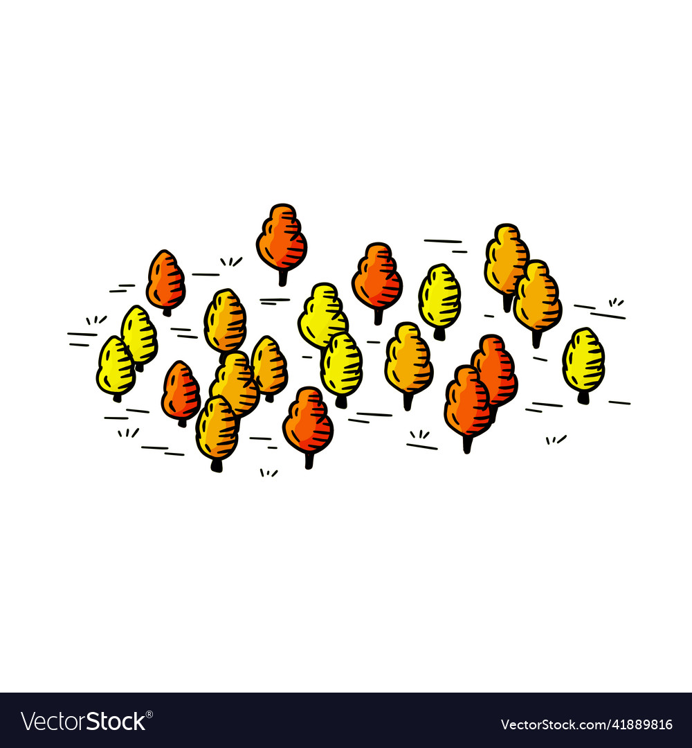 Autumn trees for map