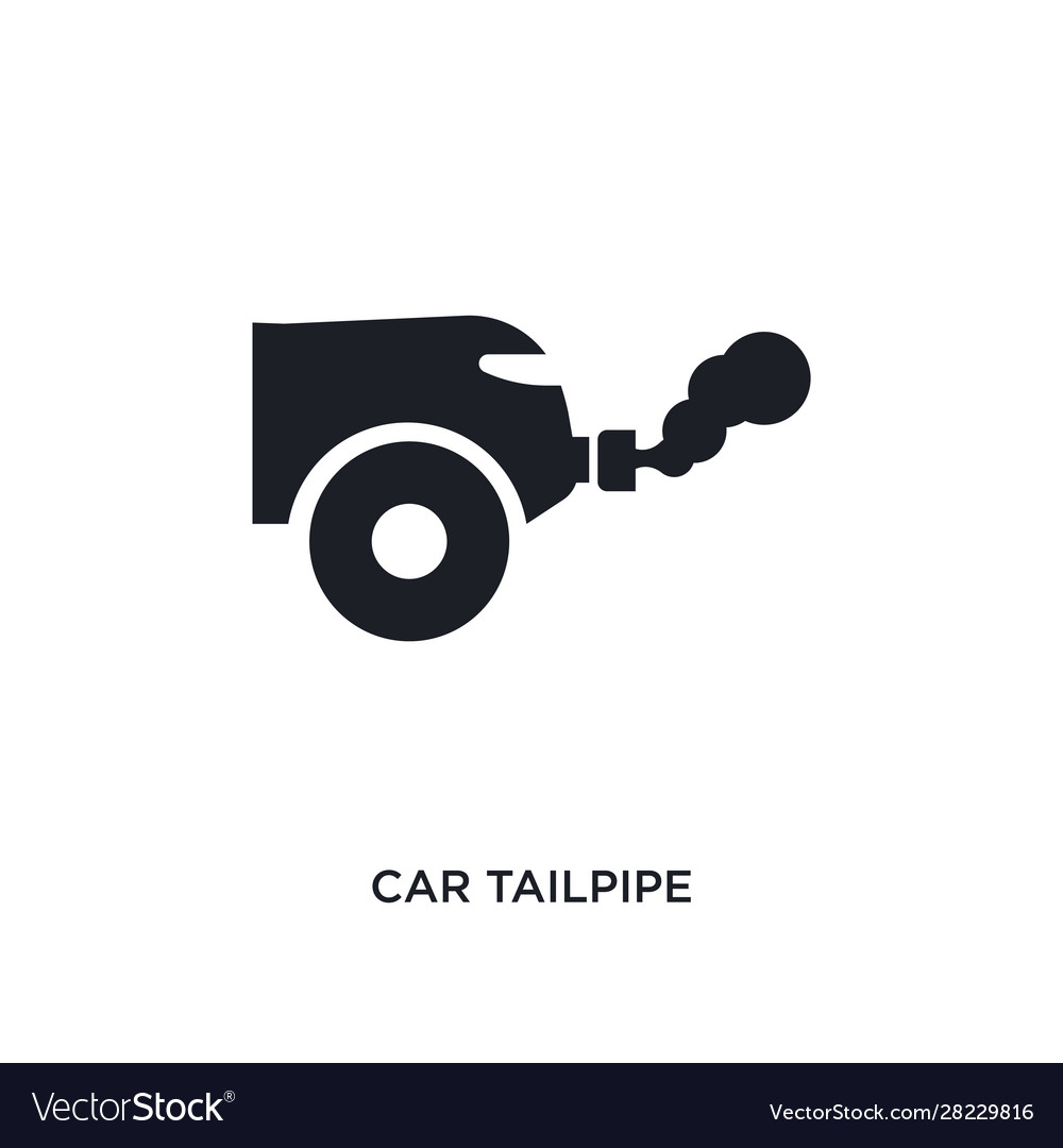 Car tailpipe isolated icon simple element from