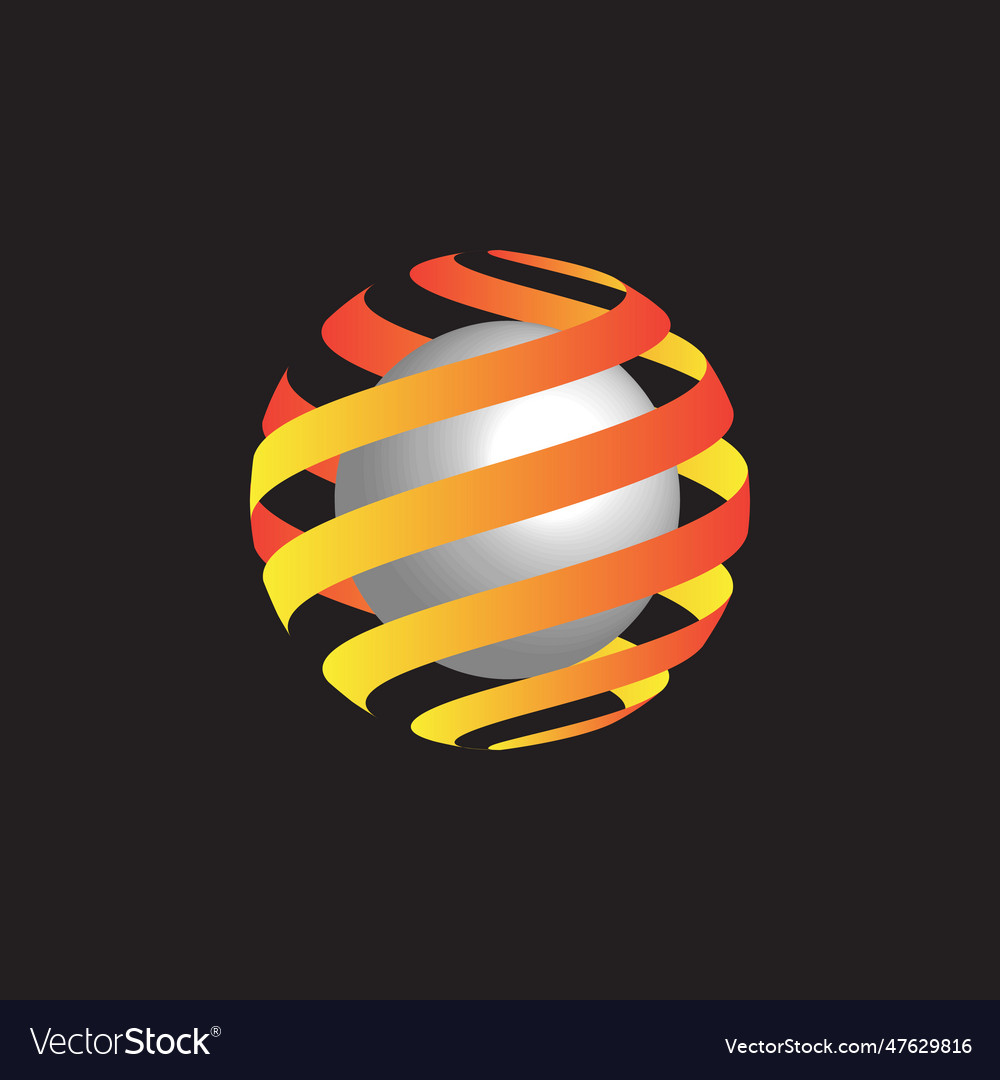 Circle in line icon logo and background design vector image Circle in line icon logo and background design