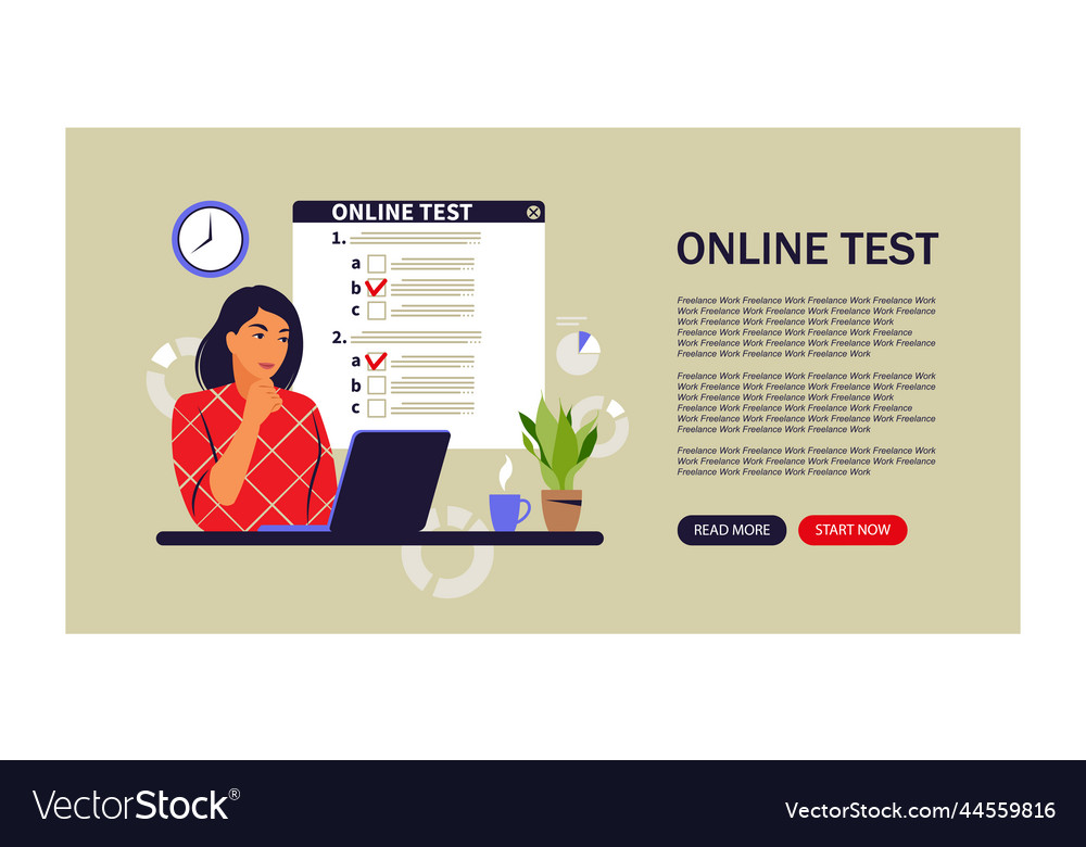 Concept online testing e-learning examination