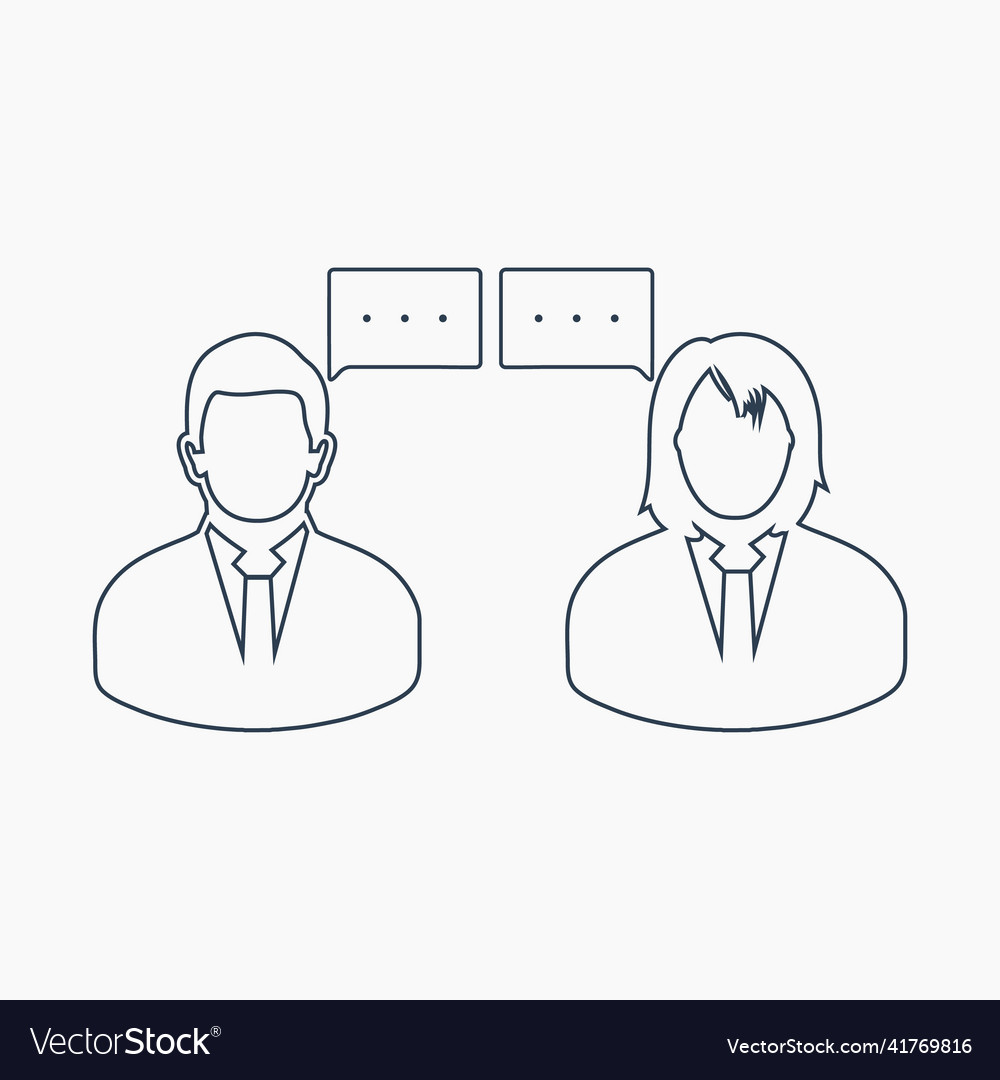 Conversation icon line style eps