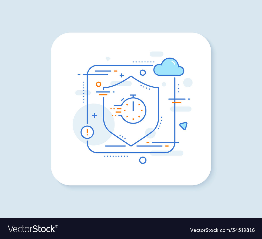 Kochen Timer Linie Icon frying Stoppuhr Schild