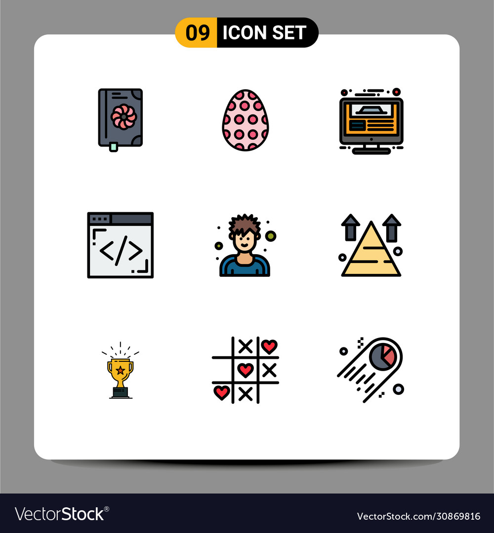 Filledline flat color pack 9 universal symbols