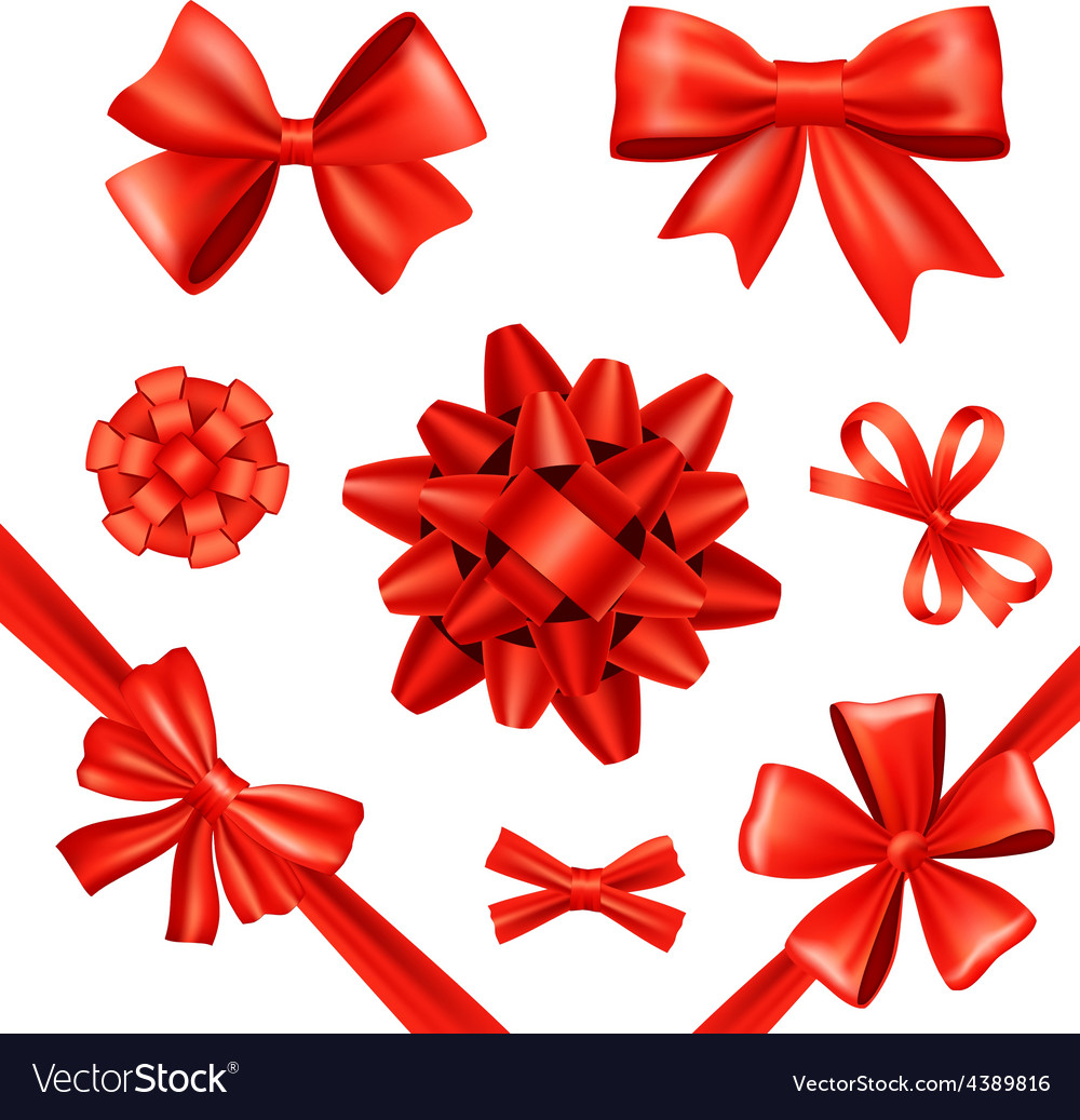 Gift bows and ribbons Royalty Free Vector Image