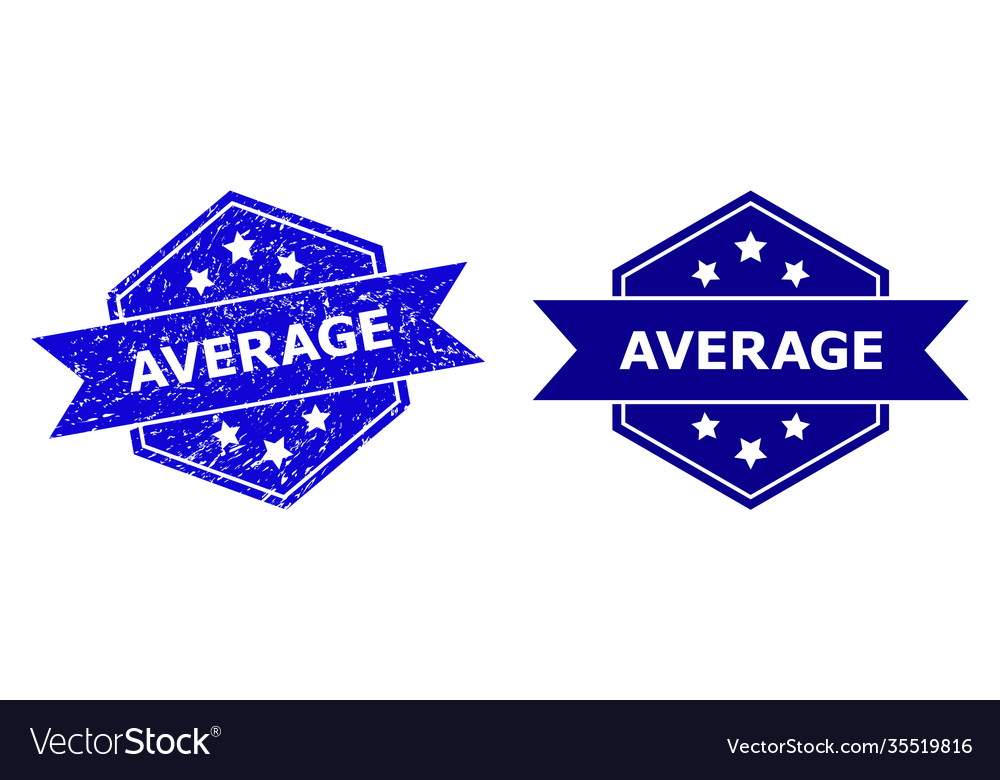 Hexagonal average stamp with unclean texture Vector Image Hexagonal average stamp with unclean texture