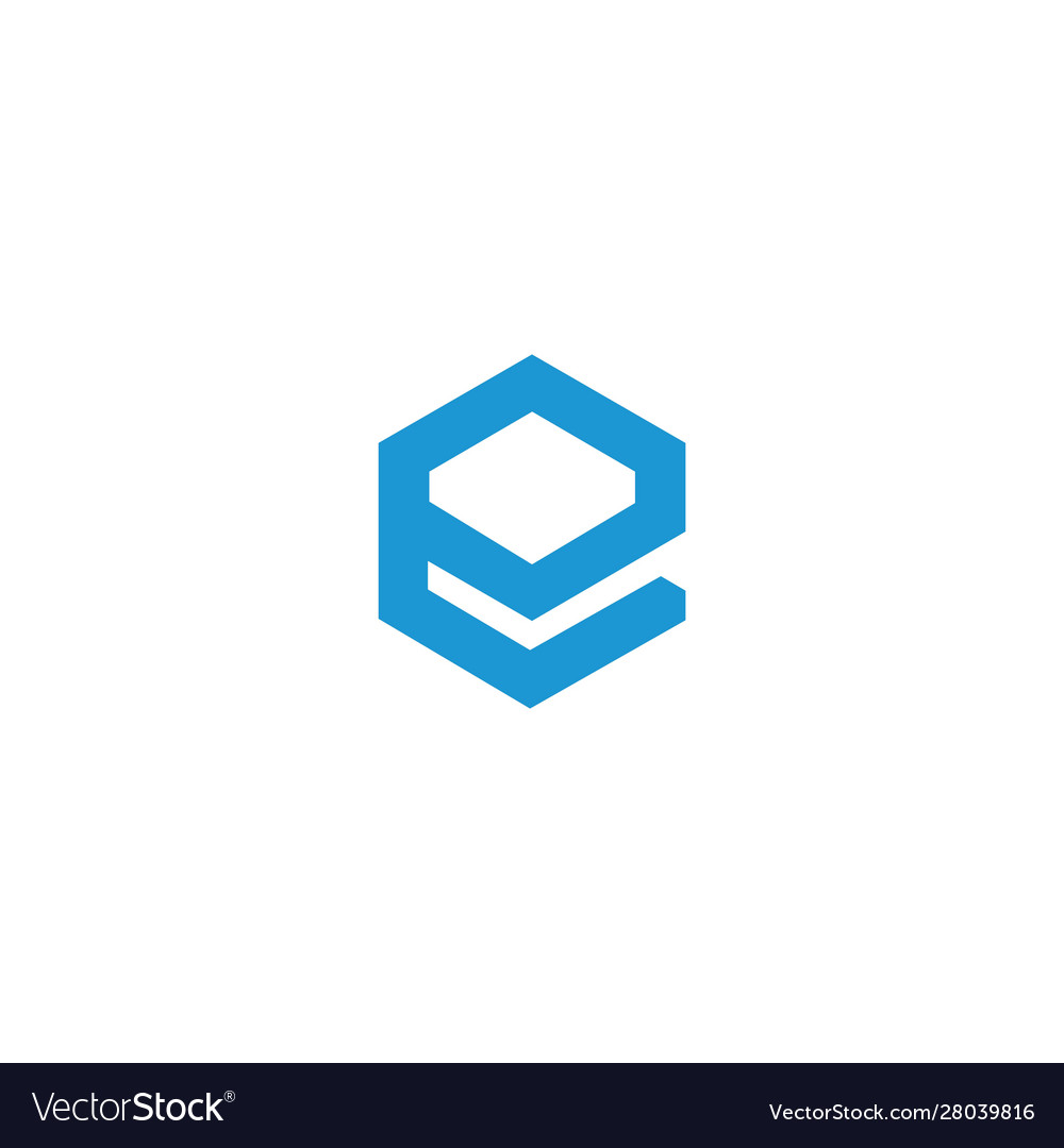 Initial letter e logo concept design