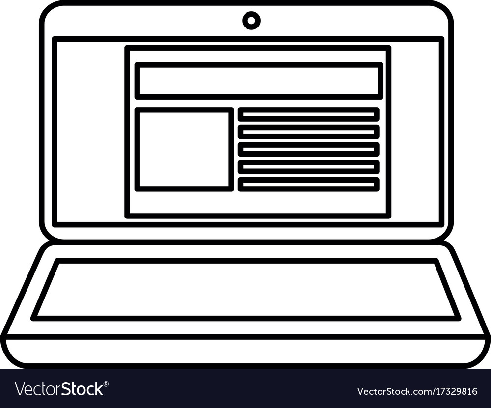 Laptop computer with template