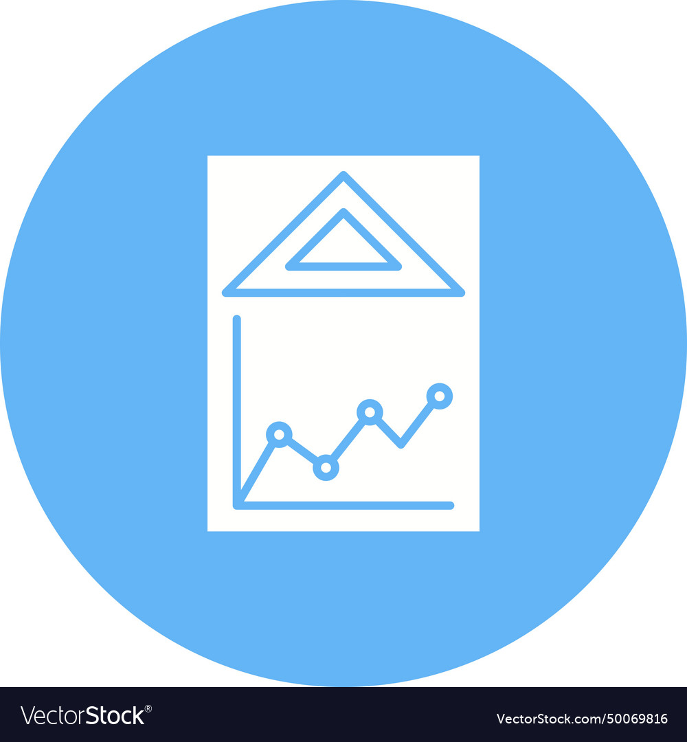 Set square and graph icon image