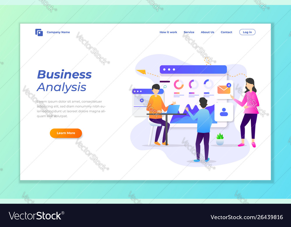 Web banner background for data analysis digital vector image Web banner background for data analysis digital