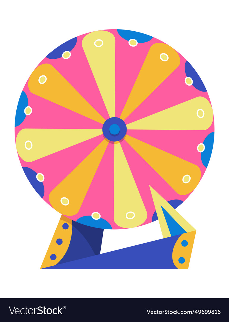 Wheel fortune roulette game with sections Vector Image