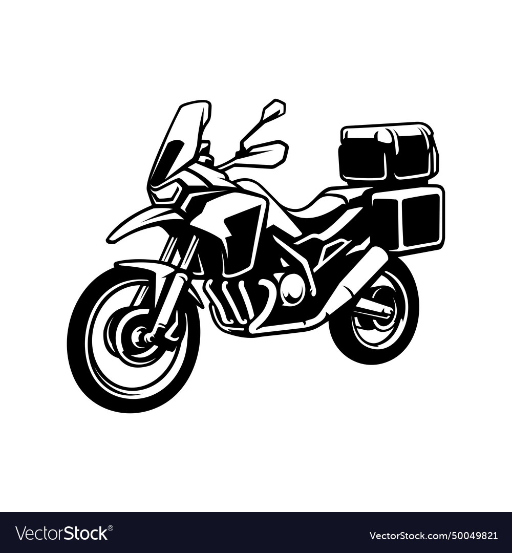 Adventure motor trail logo Royalty Free Vector Image