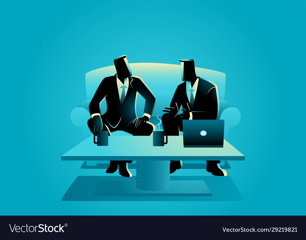 Businessmen having a casual meeting Royalty Free Vector