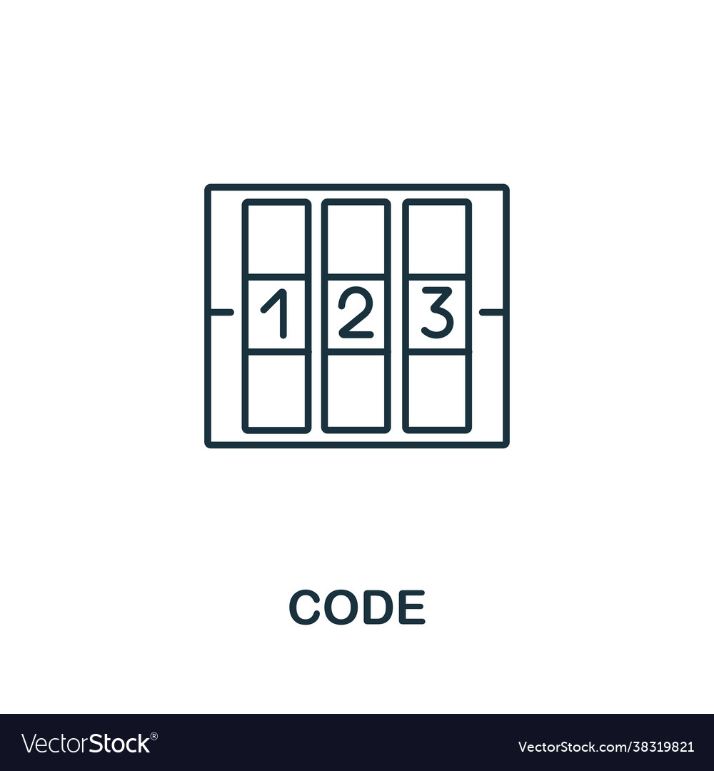 Code icon from authentication collection simple