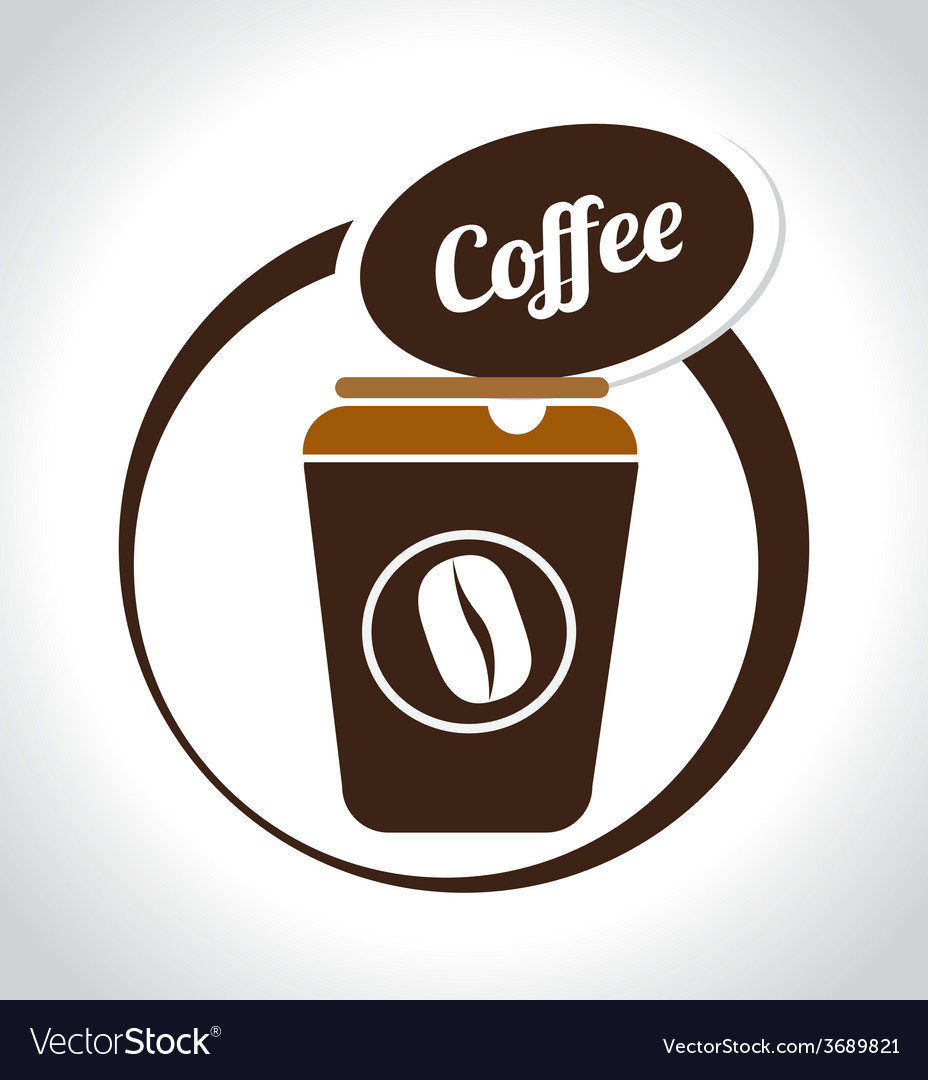 Coffee design over white background