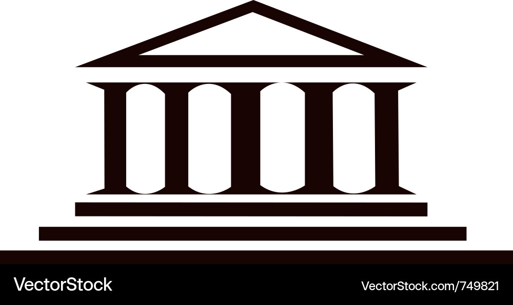 Columns ancient historic building Royalty Free Vector Image